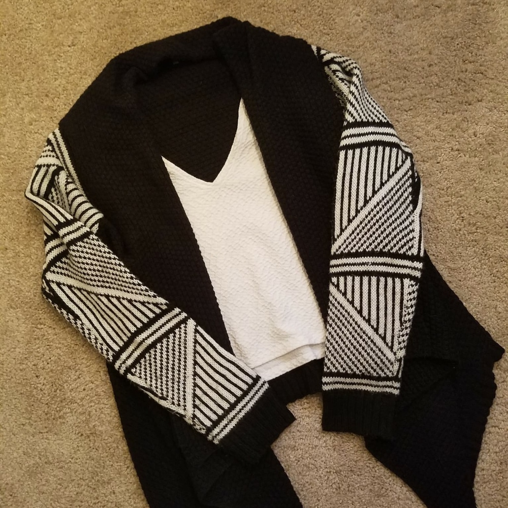 Black and white cardigan